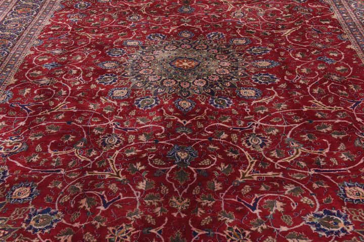 9' 7 x 12' 6 Hand Knotted Kashmar Persian Wool Rug