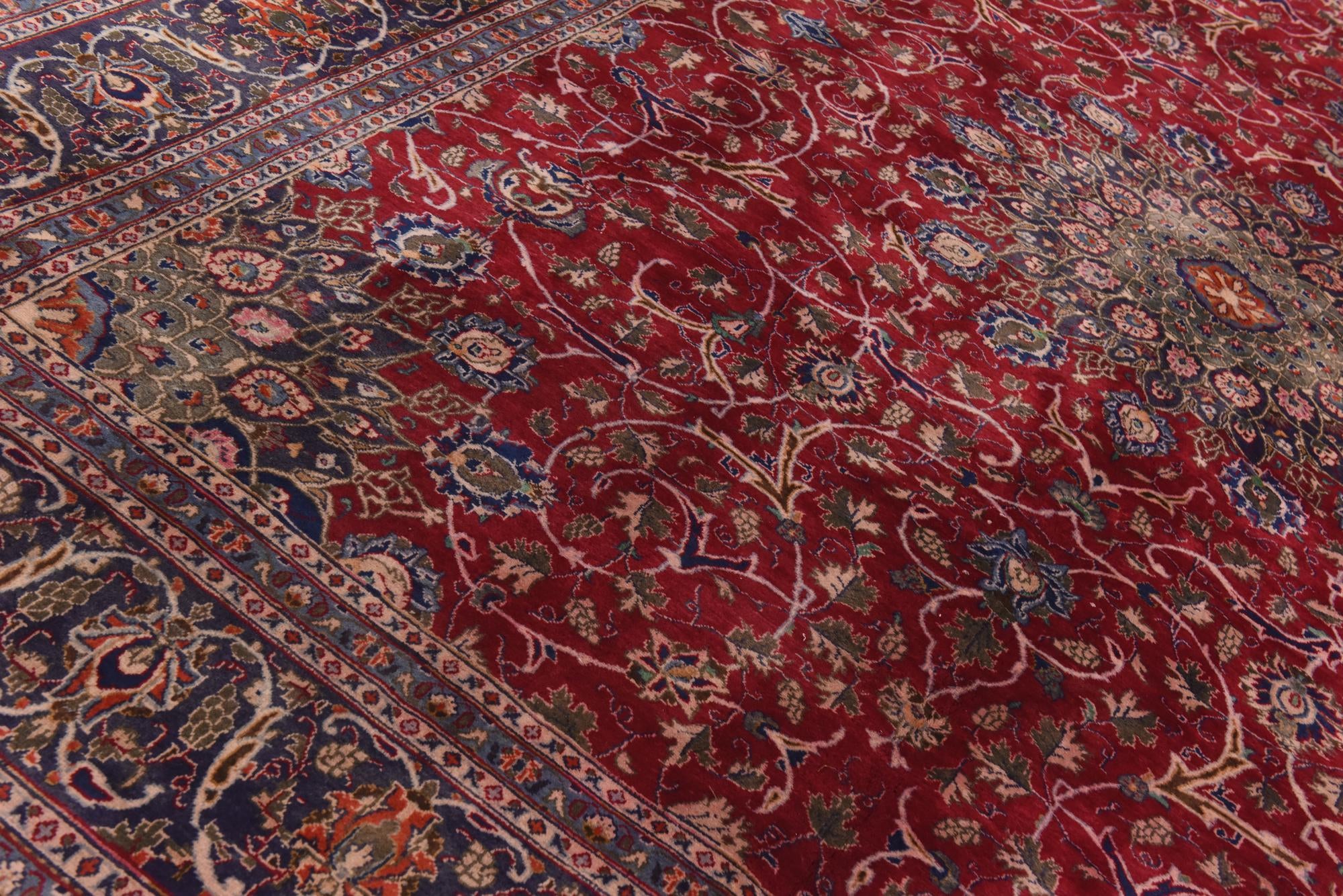 9' 7 x 12' 6 Hand Knotted Kashmar Persian Wool Rug