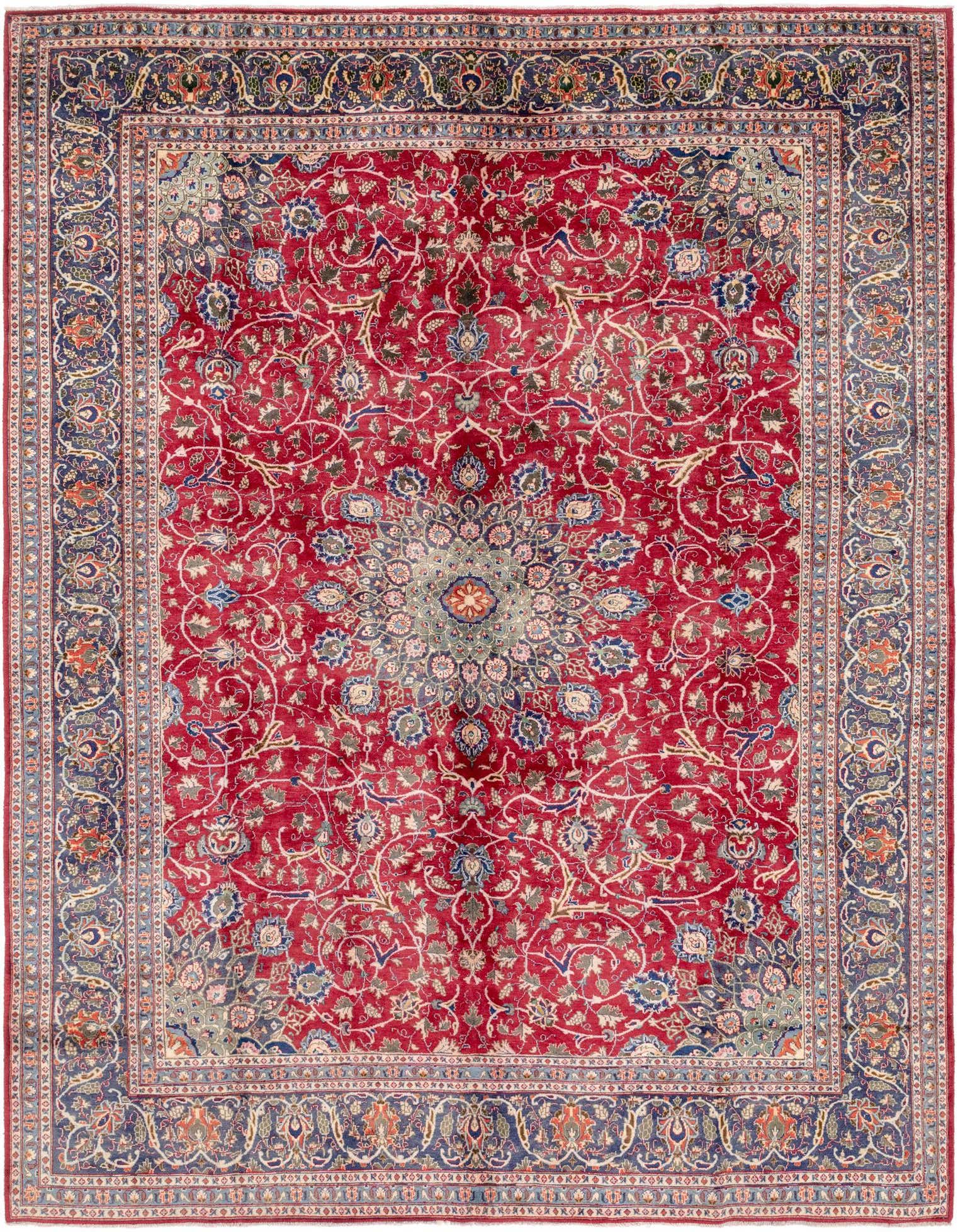 9' 7 x 12' 6 Hand Knotted Kashmar Persian Wool Rug