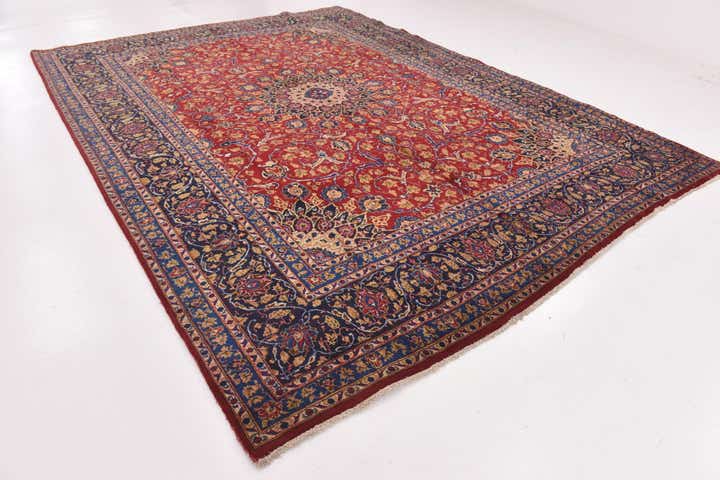 10' x 13' 2 Hand Knotted Kashmar Persian Wool Rug