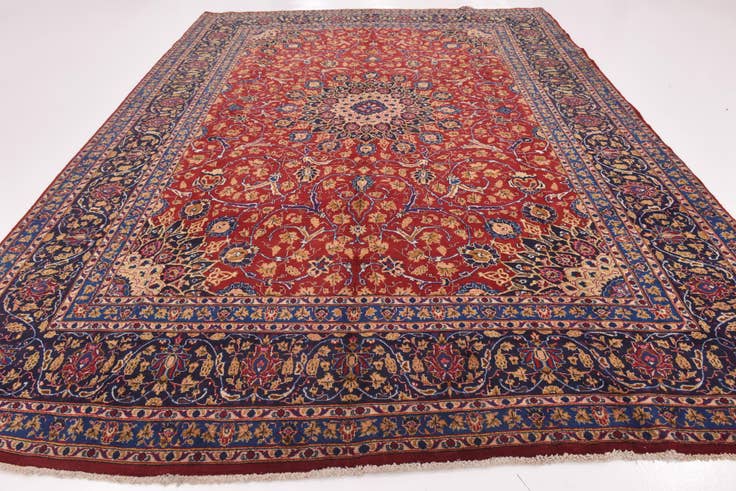 Detail image of 10' x 13' 2 Hand Knotted Kashmar Persian Wool Rug