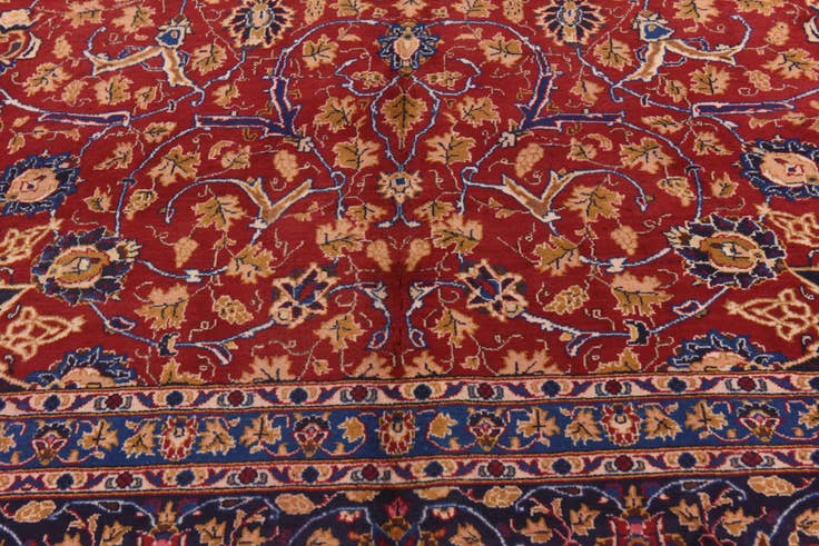 Detail image of 10' x 13' 2 Hand Knotted Kashmar Persian Wool Rug