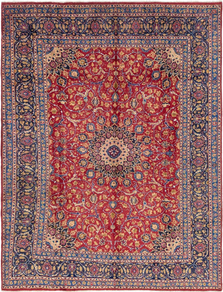 Detail image of 10' x 13' 2 Hand Knotted Kashmar Persian Wool Rug