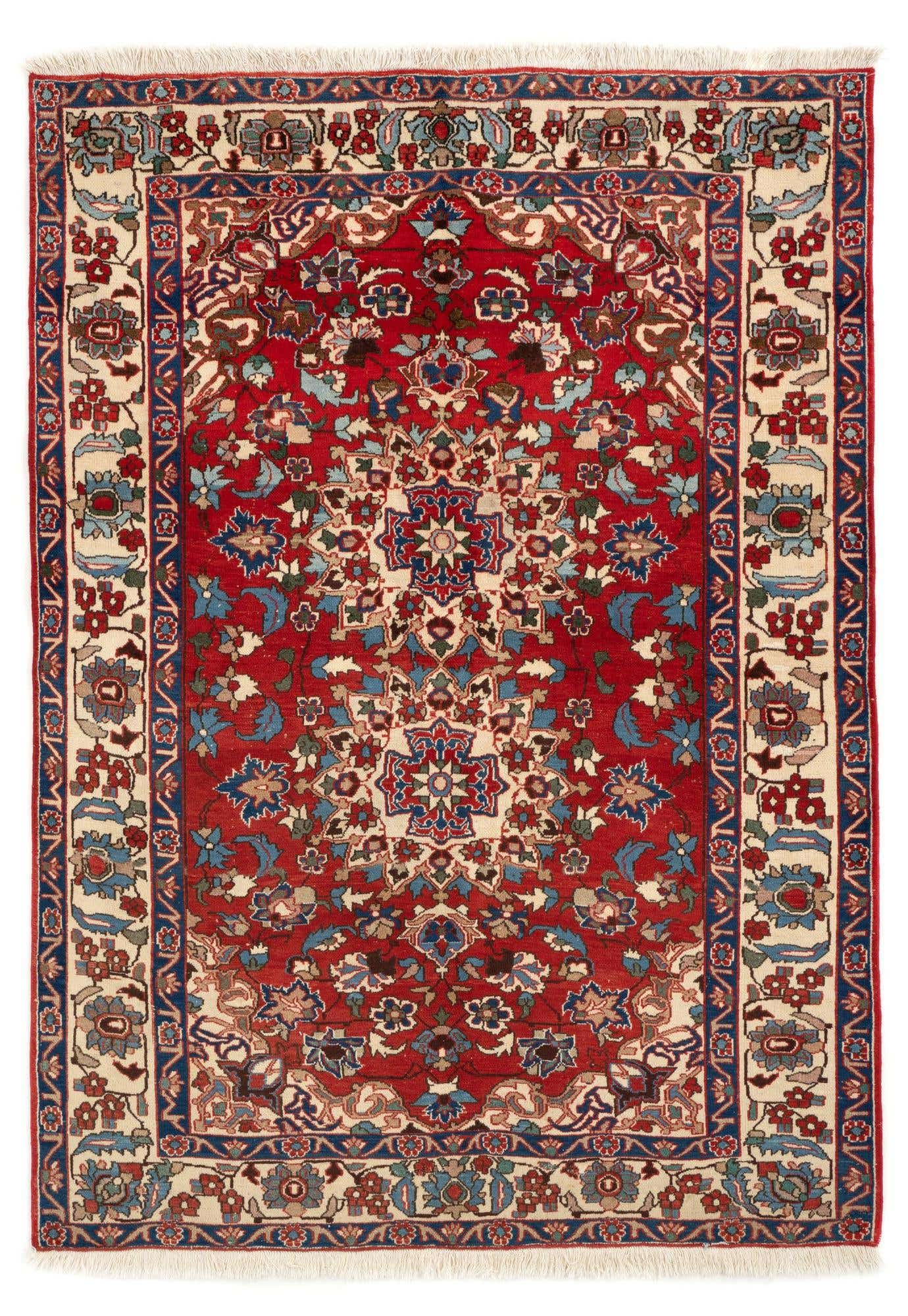 5' x 7' Hand Knotted Kashmar Persian Wool Rug