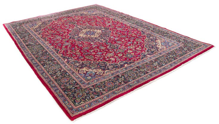 Detail image of 9' 9 x 12' 10 Hand Knotted Kashmar Persian Wool Rug