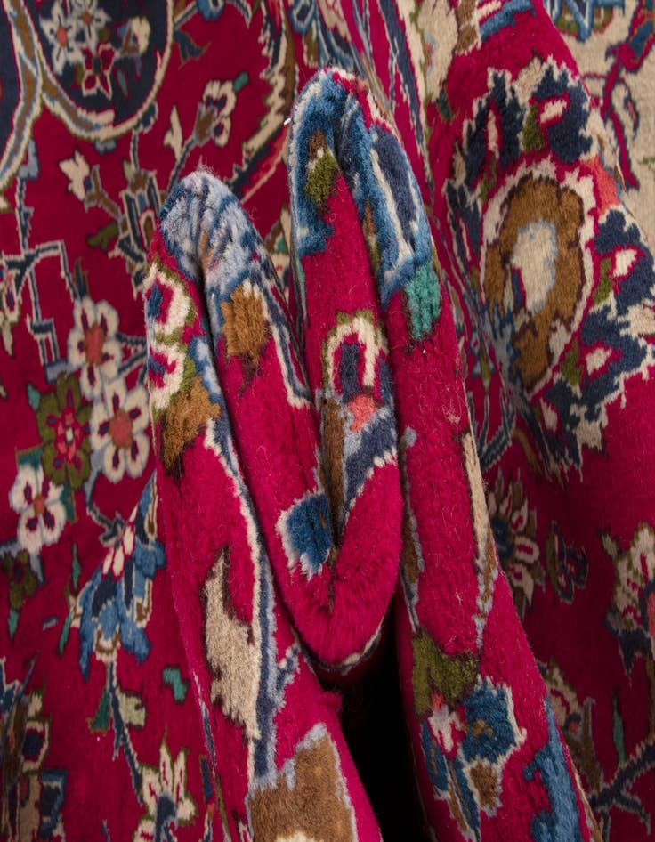 Detail image of 9' 9 x 12' 10 Hand Knotted Kashmar Persian Wool Rug