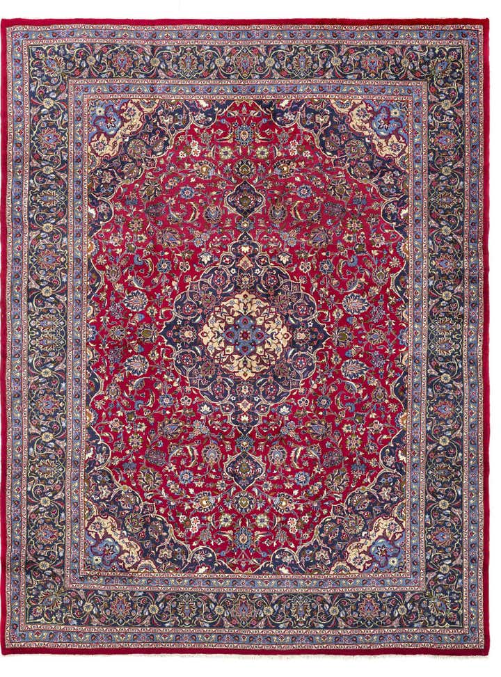 9' 9 x 12' 10 Hand Knotted Kashmar Persian Wool Rug