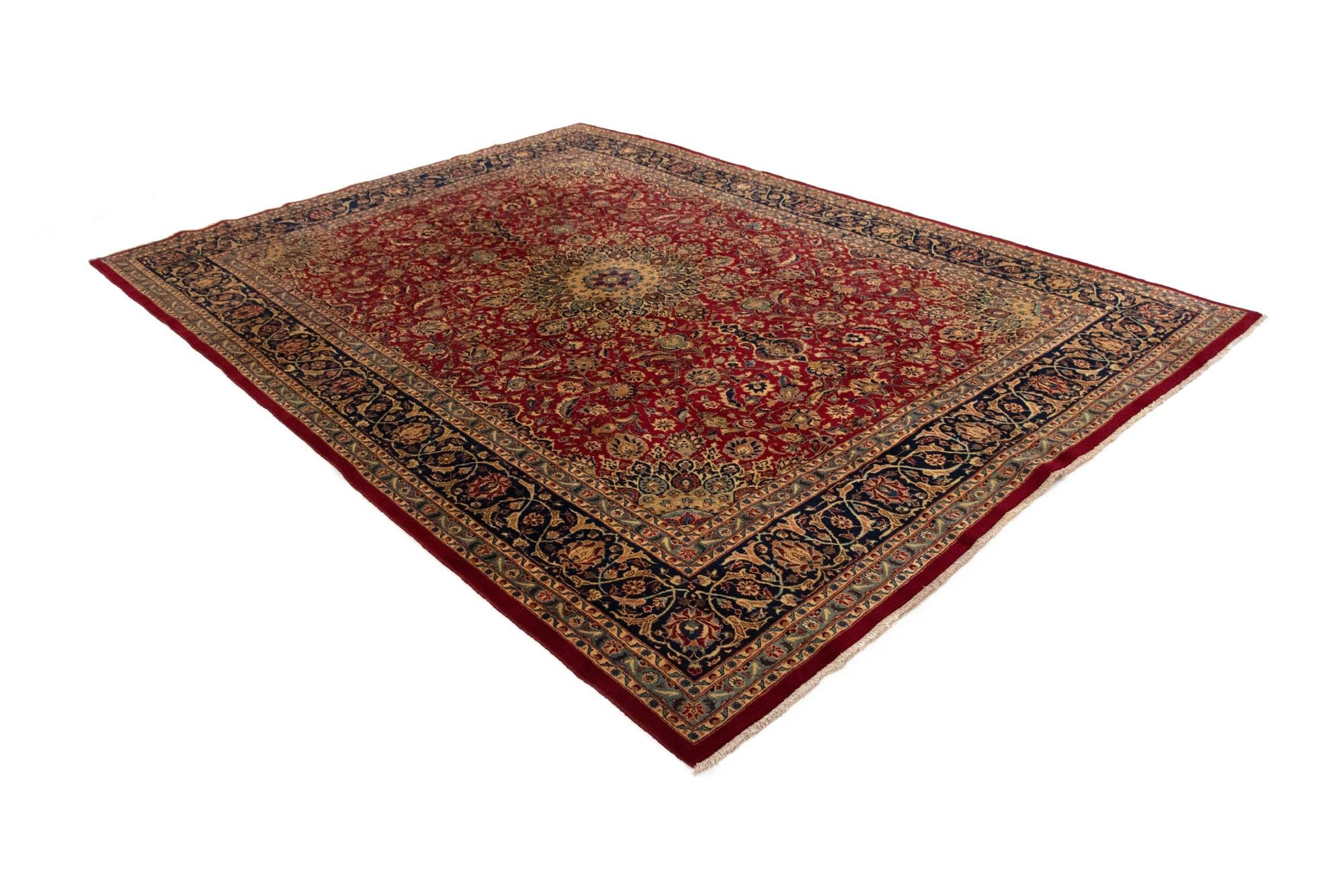 9' 7 x 13' Hand Knotted Kashmar Persian Rug