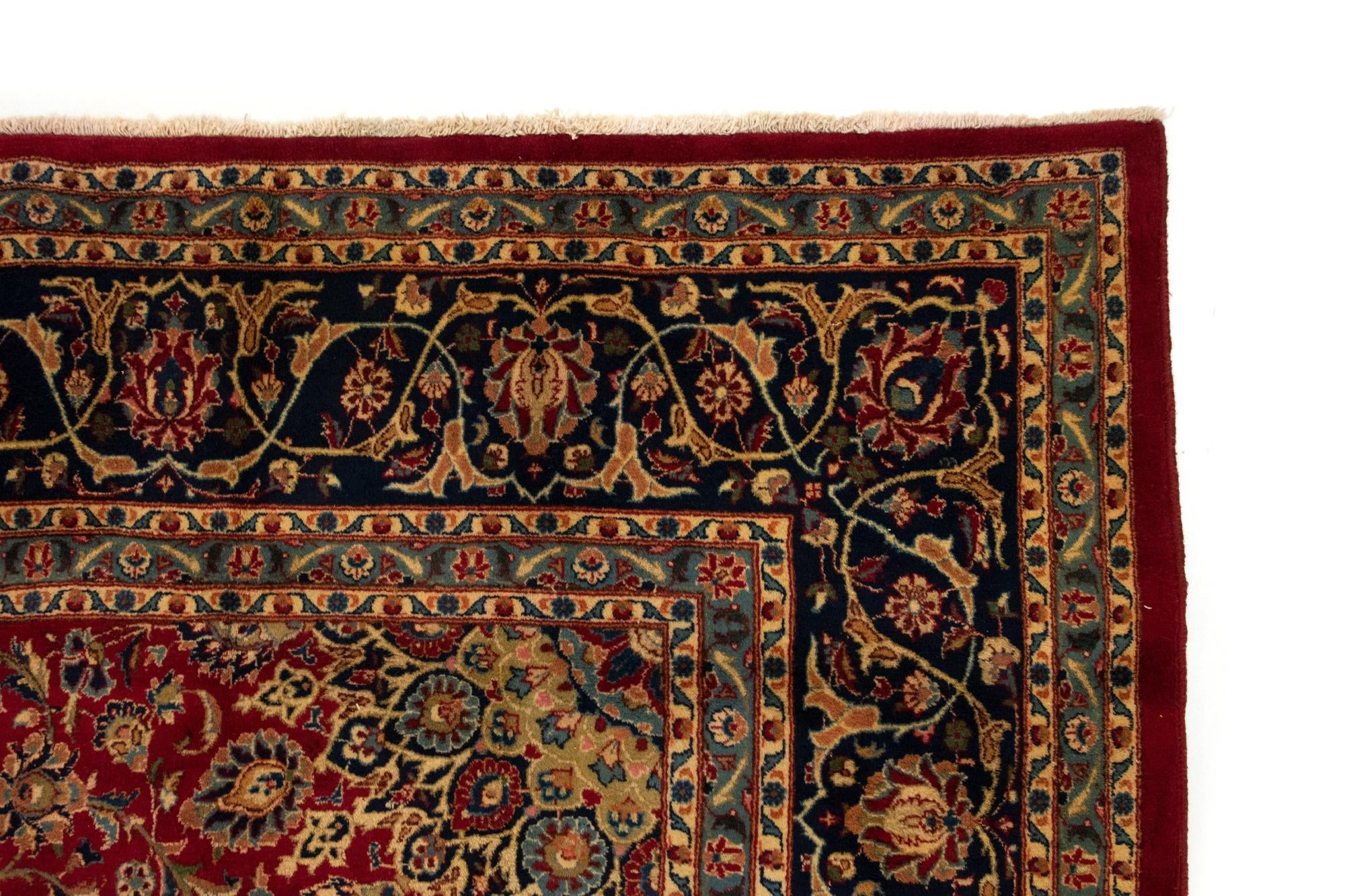 9' 7 x 13' Hand Knotted Kashmar Persian Rug