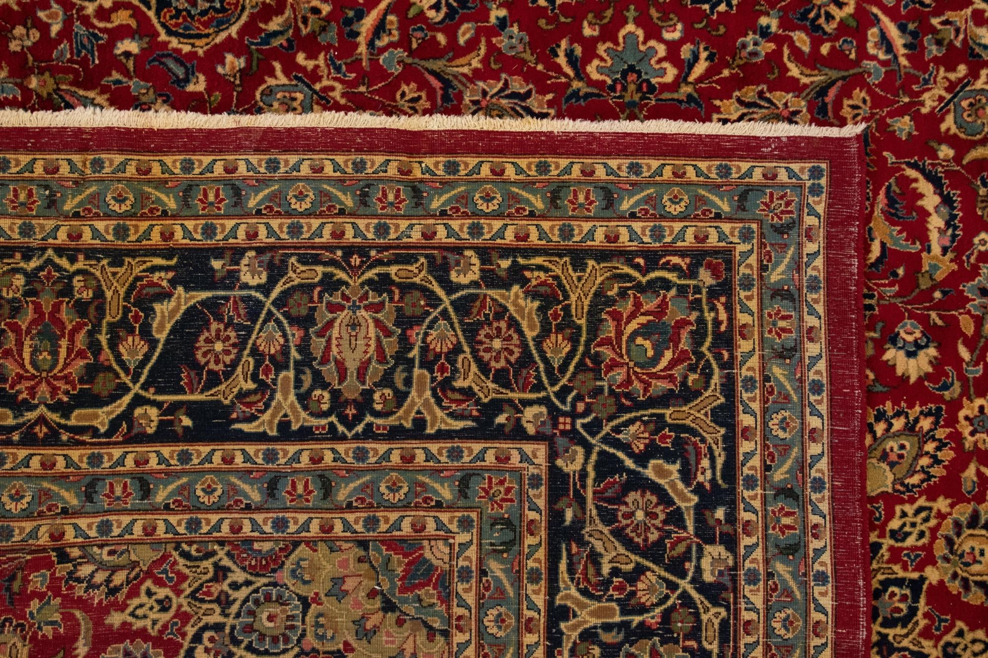 9' 7 x 13' Hand Knotted Kashmar Persian Rug