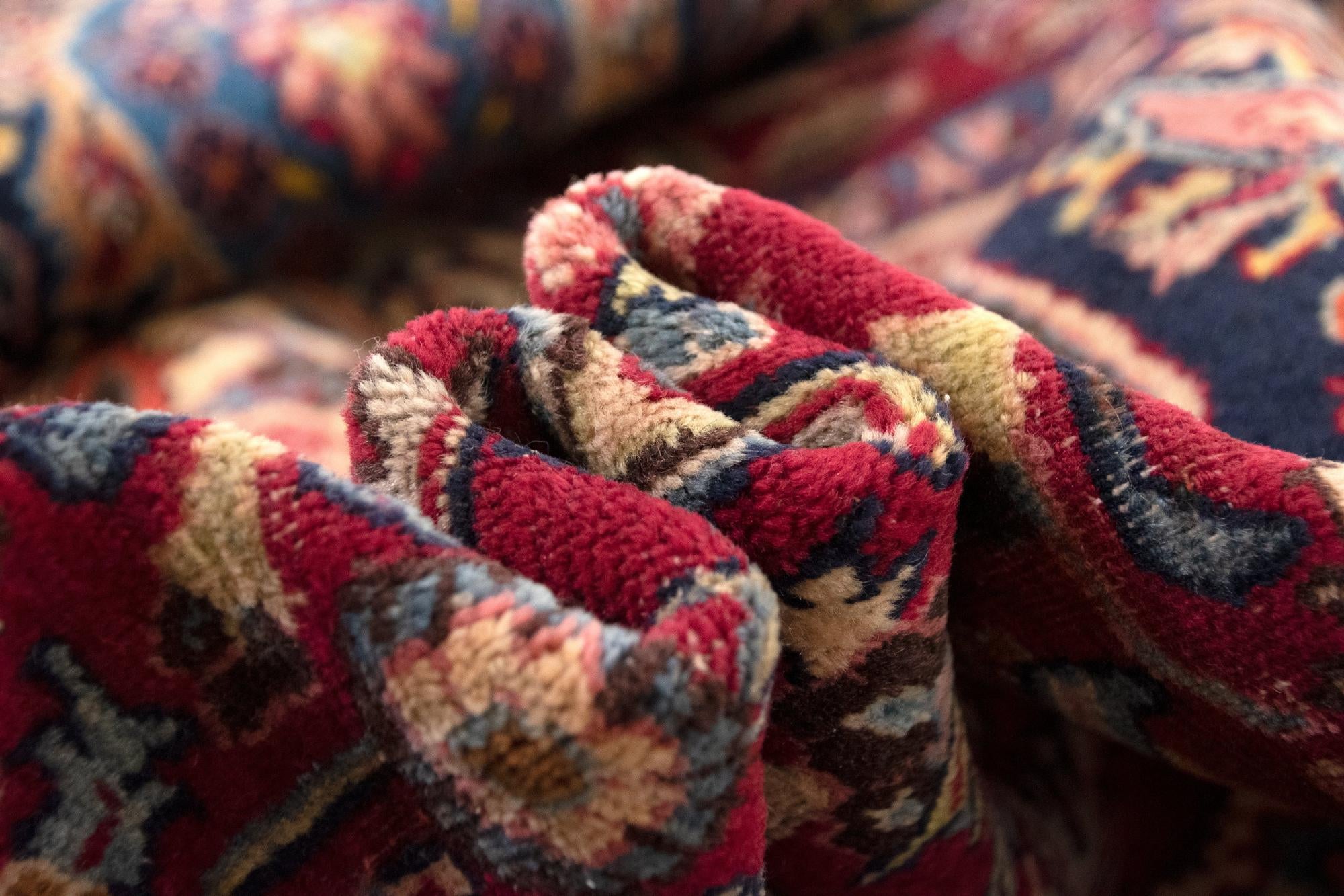 9' 6 x 12' 8 Hand Knotted Kashmar Persian Wool Rug