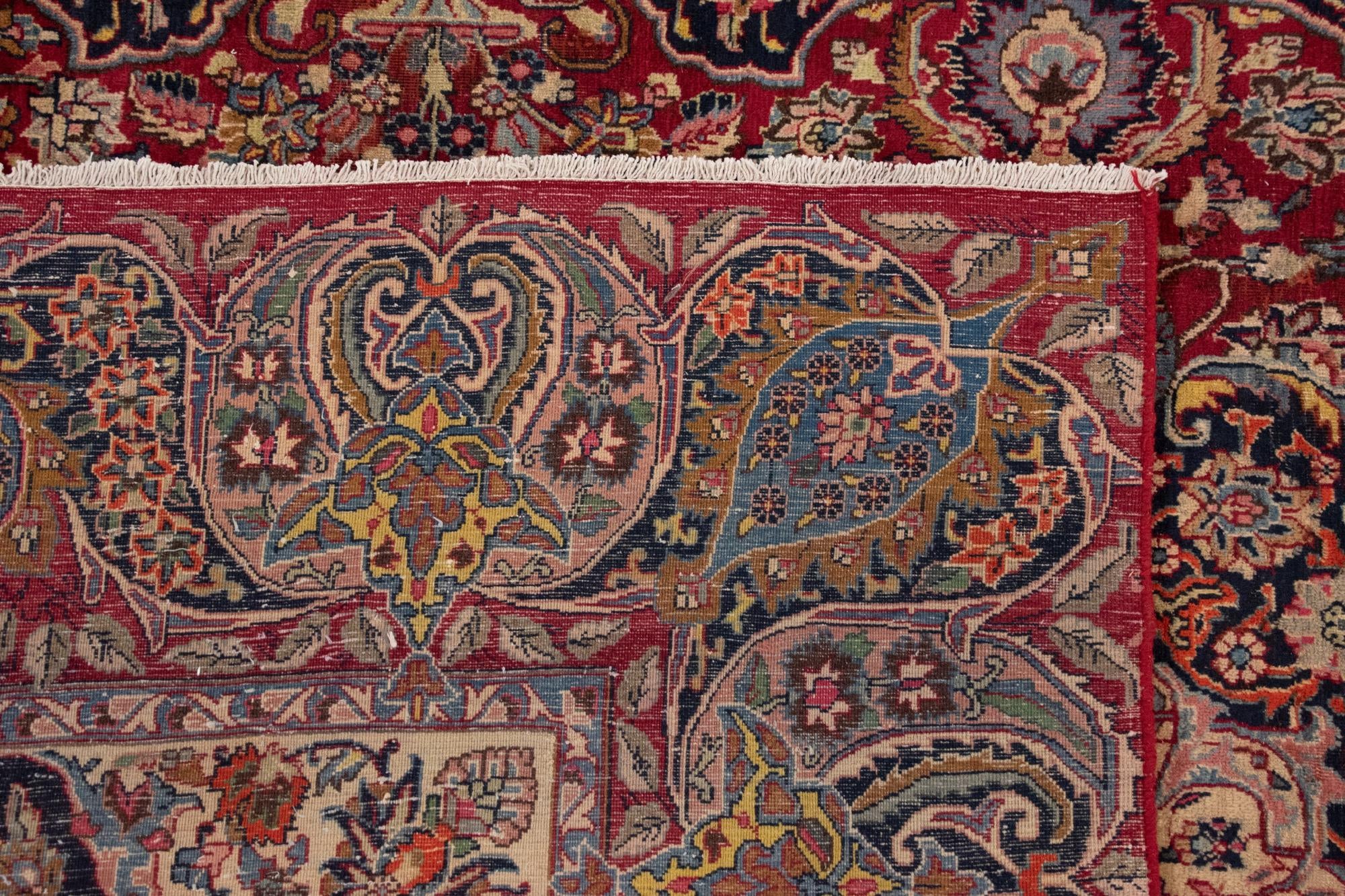 9' 6 x 12' 8 Hand Knotted Kashmar Persian Wool Rug