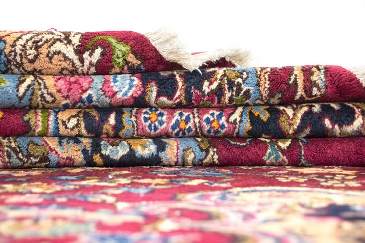 Detail image of 9' 10 x 12' 8 Hand Knotted Kashmar Persian Wool Rug