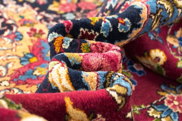 Detail image of 9' 10 x 12' 8 Hand Knotted Kashmar Persian Wool Rug