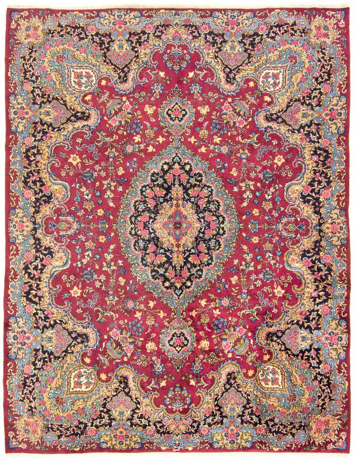 Detail image of 9' 10 x 12' 8 Hand Knotted Kashmar Persian Wool Rug