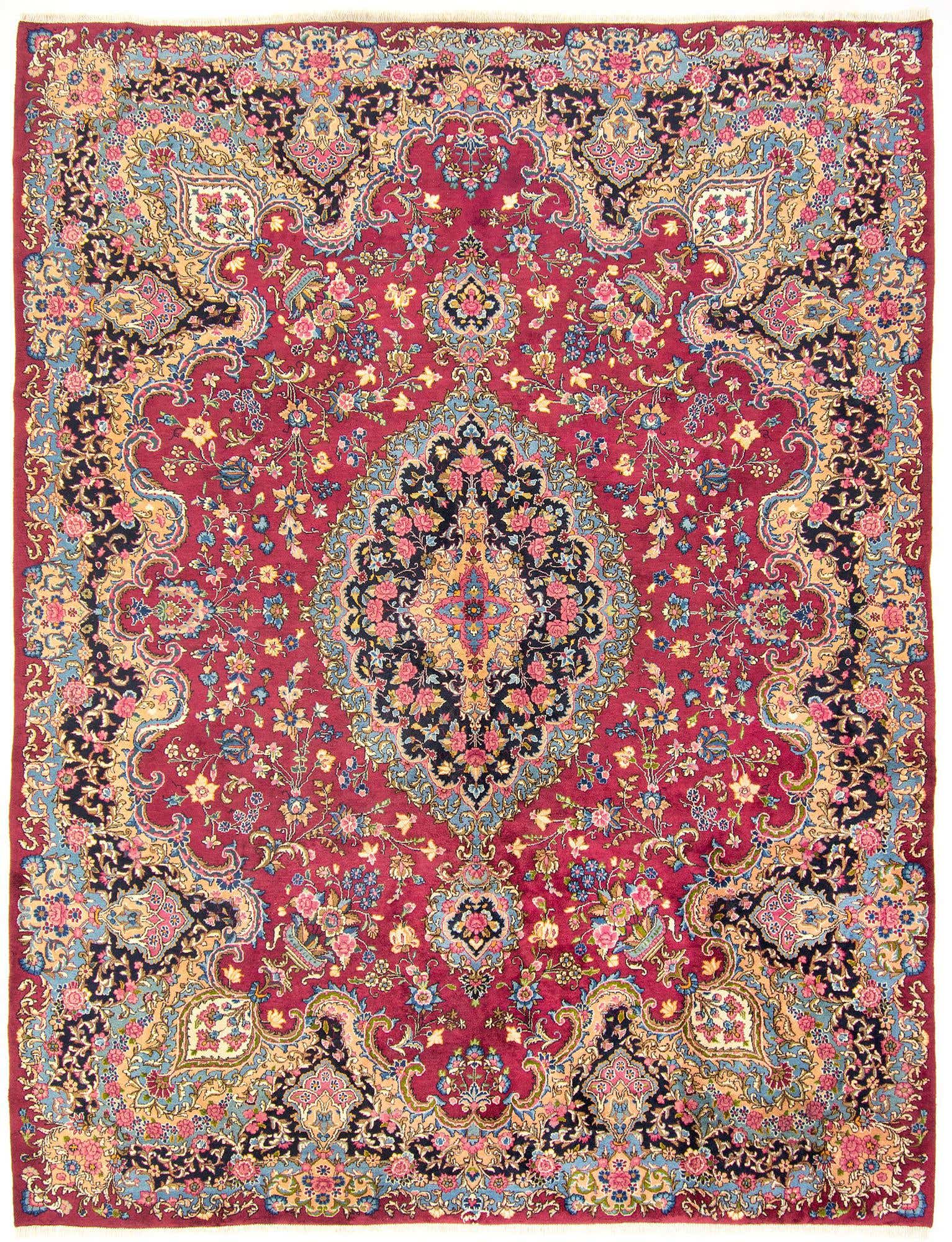 9' 10 x 12' 8 Hand Knotted Kashmar Persian Wool Rug