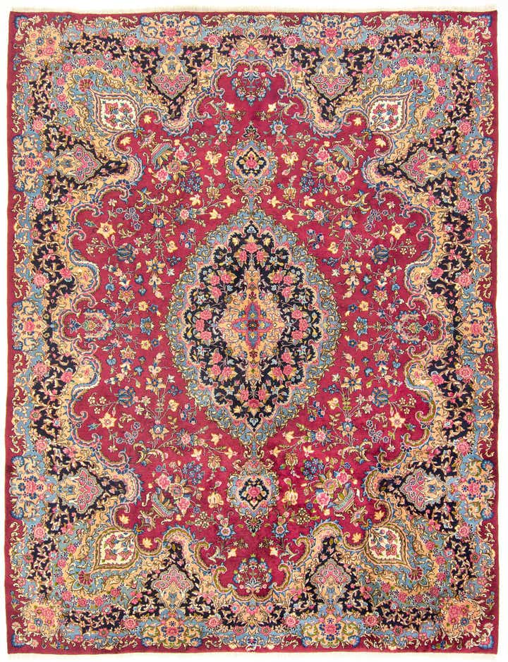 9' 10 x 12' 8 Hand Knotted Kashmar Persian Wool Rug