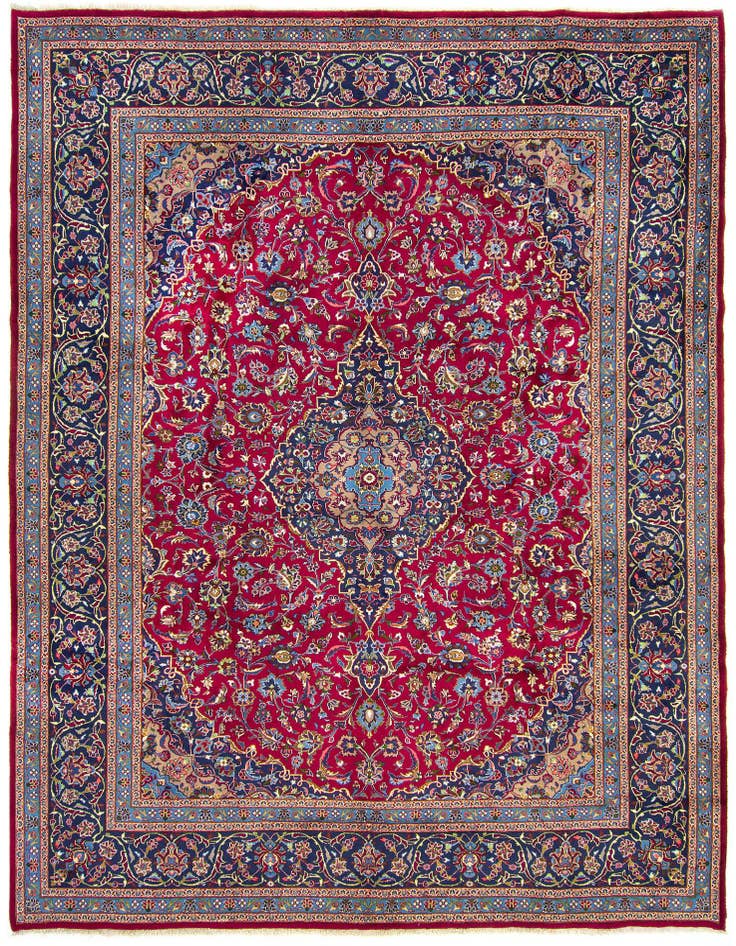 Detail image of 9' 11 x 13' 2 Hand Knotted Kashmar Persian Wool Rug