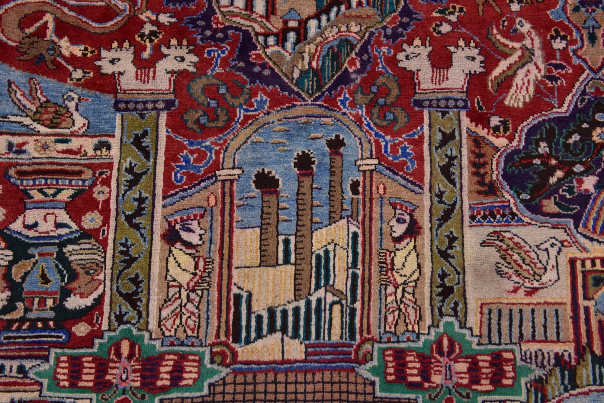 10' x 12' 5 Hand Knotted Kashmar Persian Wool Rug