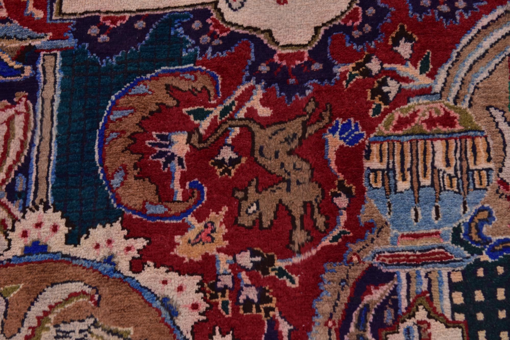 10' x 12' 5 Hand Knotted Kashmar Persian Wool Rug