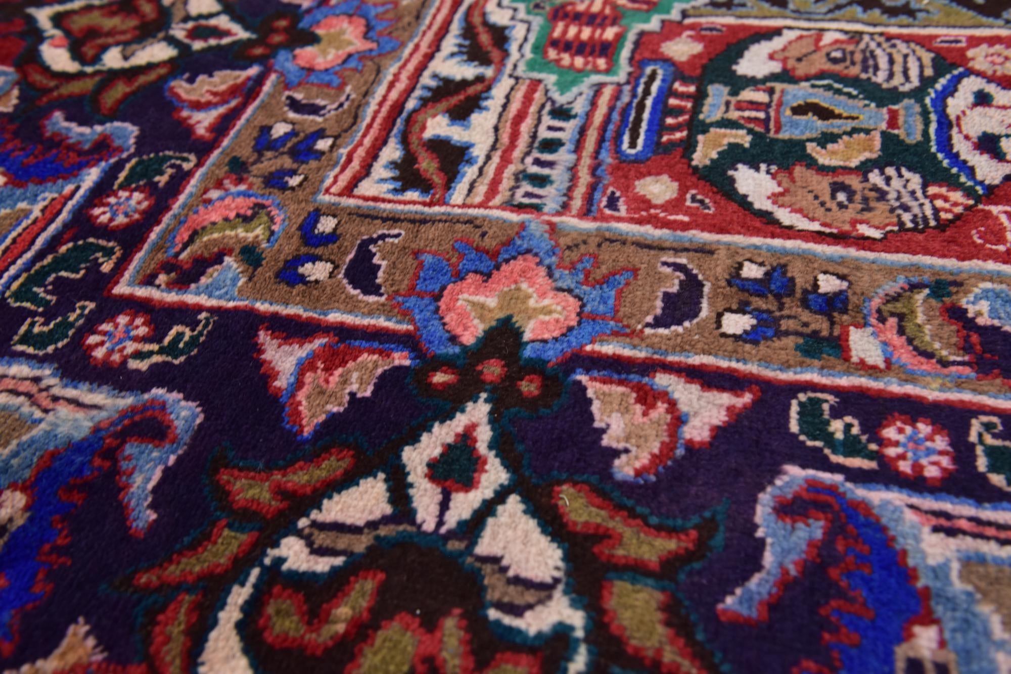 10' x 12' 5 Hand Knotted Kashmar Persian Wool Rug