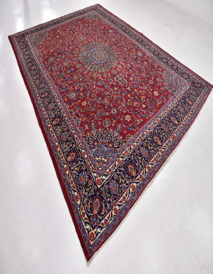 Detail image of 9' 8 x 12' 8 Hand Knotted Kashmar Persian Wool Rug