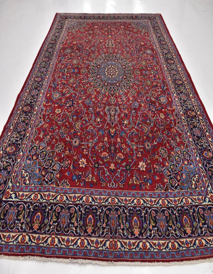 Detail image of 9' 8 x 12' 8 Hand Knotted Kashmar Persian Wool Rug