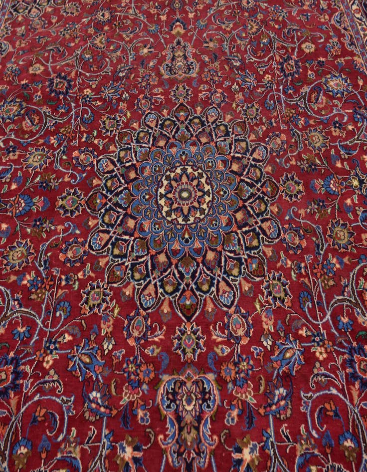 Detail image of 9' 8 x 12' 8 Hand Knotted Kashmar Persian Wool Rug
