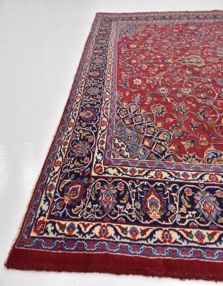 Detail image of 9' 8 x 12' 8 Hand Knotted Kashmar Persian Wool Rug