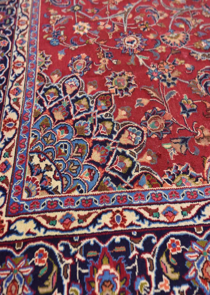9' 8 x 12' 8 Hand Knotted Kashmar Persian Wool Rug