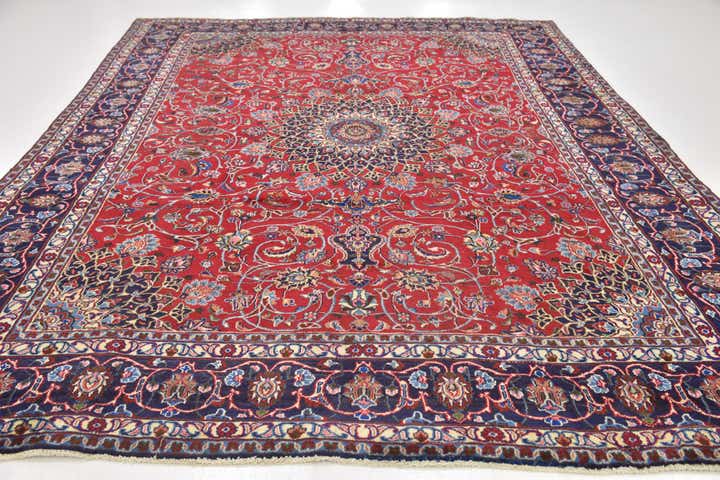 9' 3 x 12' 3 Hand Knotted Kashmar Persian Wool Rug