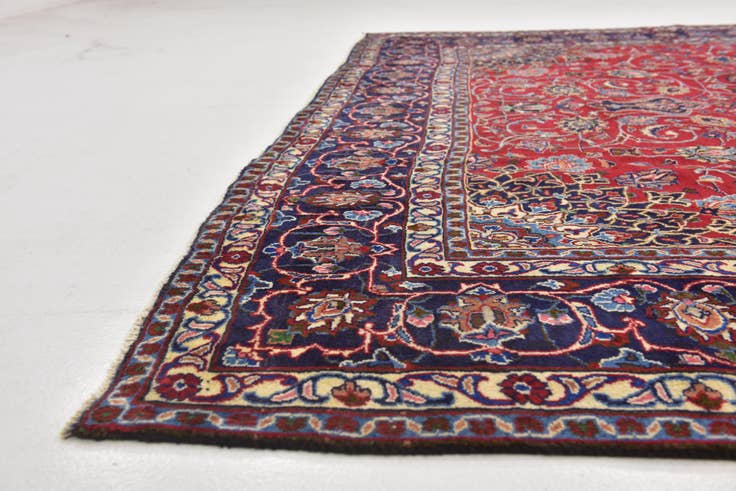 Detail image of 9' 3 x 12' 3 Hand Knotted Kashmar Persian Wool Rug
