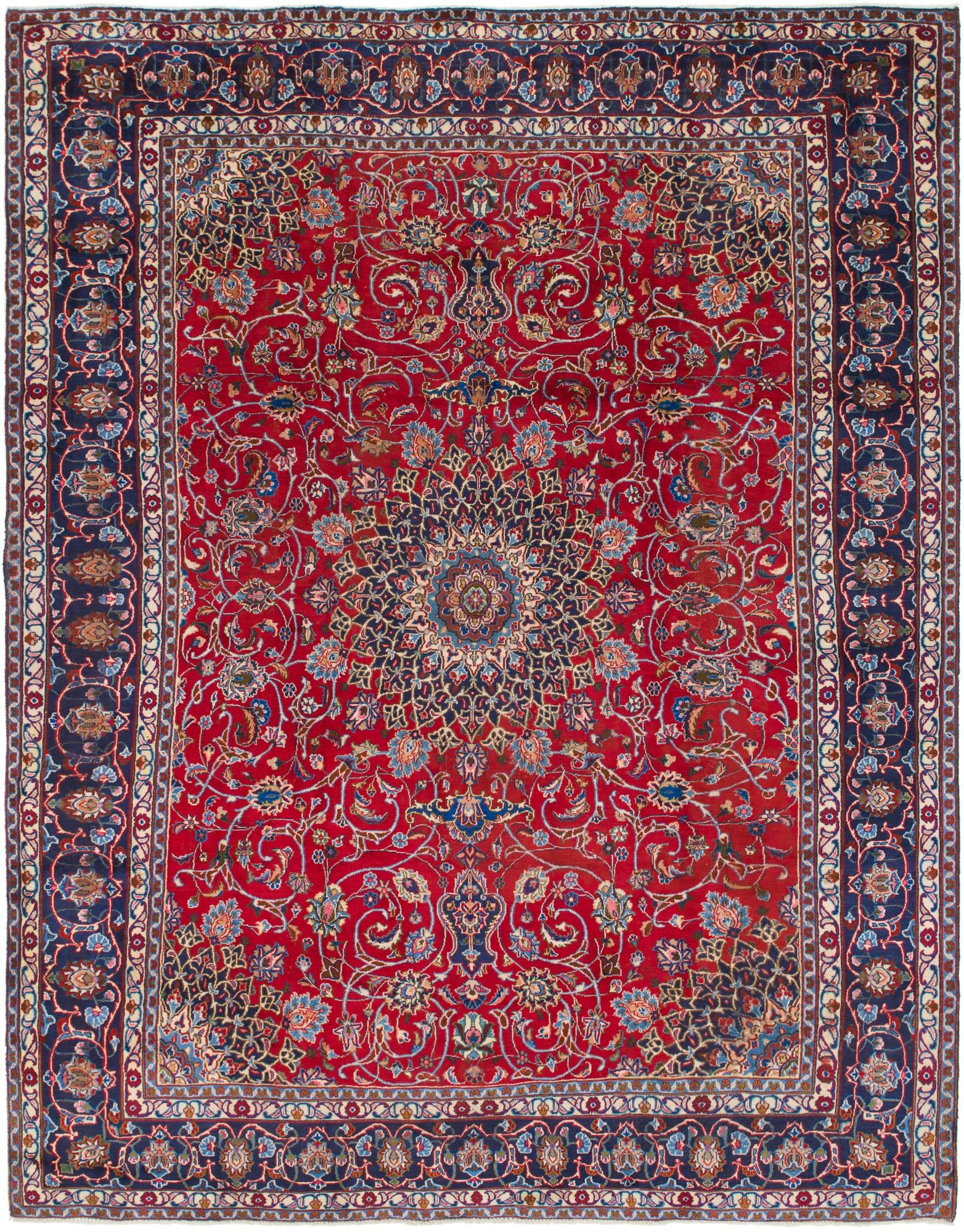 9' 3 x 12' 3 Hand Knotted Kashmar Persian Wool Rug