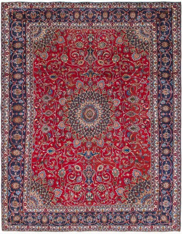 9' 3 x 12' 3 Hand Knotted Kashmar Persian Wool Rug