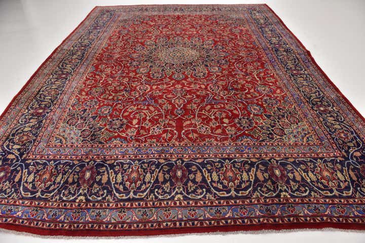 9' 10 x 12' 9 Hand Knotted Kashmar Persian Wool Rug