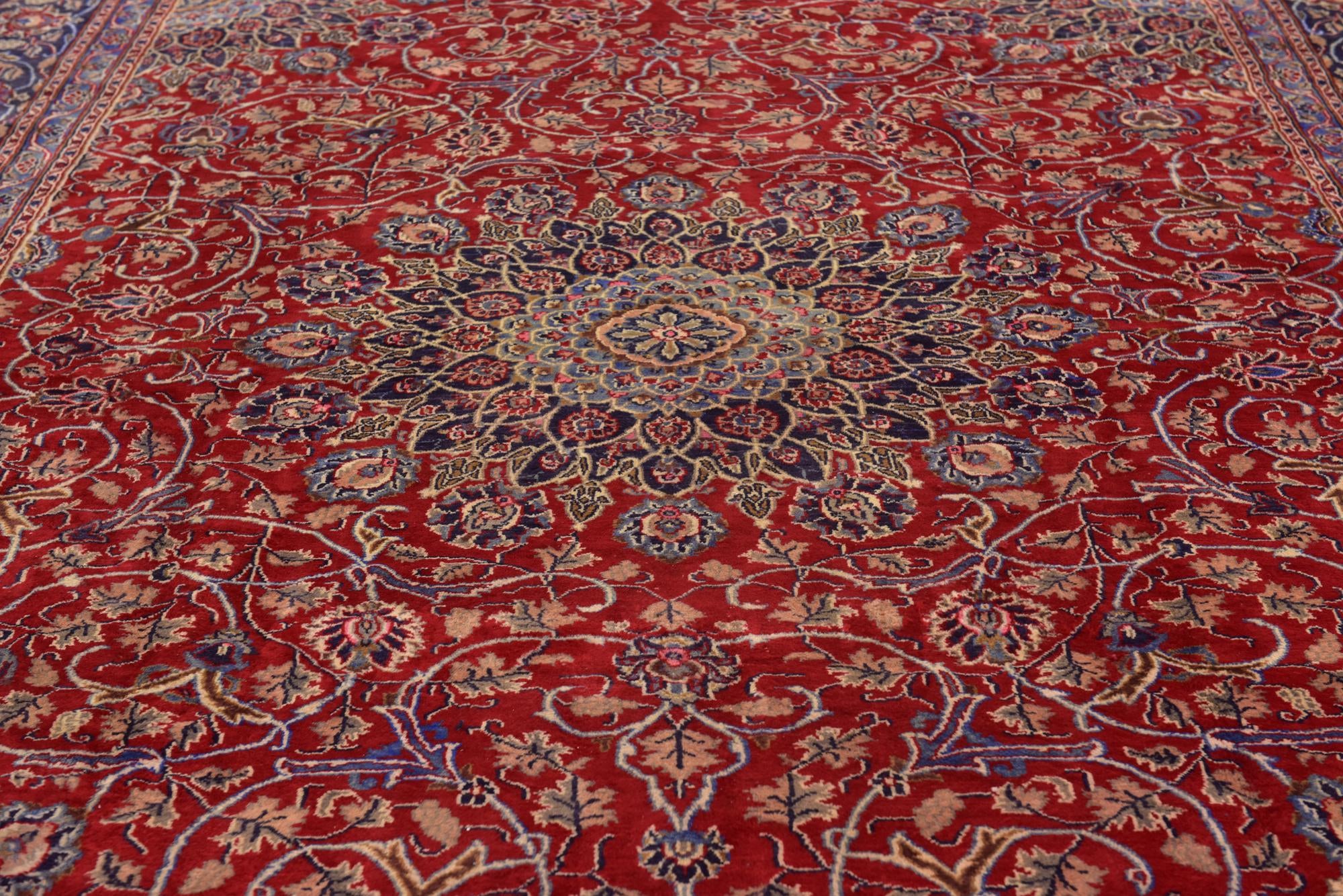 9' 10 x 12' 9 Hand Knotted Kashmar Persian Wool Rug