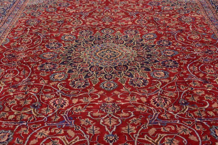9' 10 x 12' 9 Hand Knotted Kashmar Persian Wool Rug