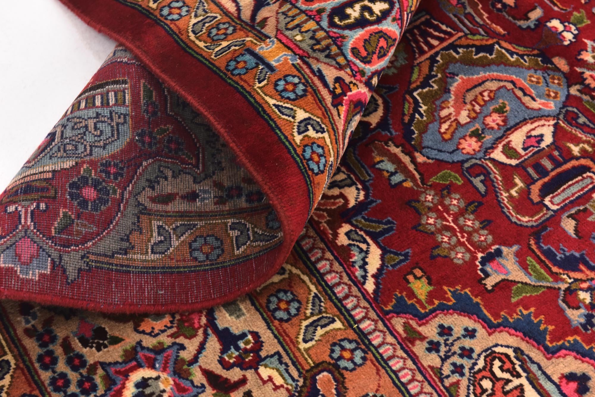 9' 8 x 12' 7 Hand Knotted Kashmar Persian Wool Rug