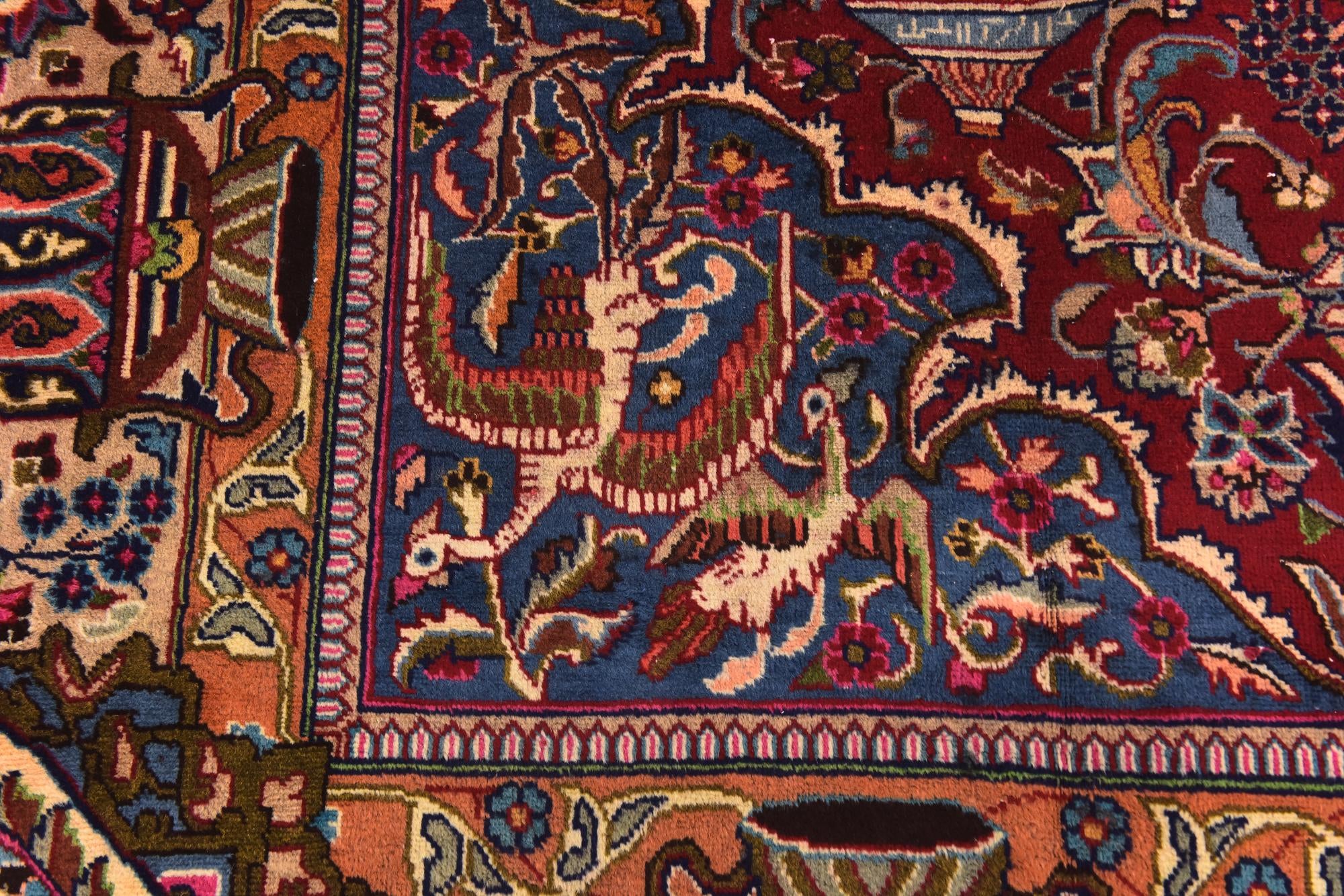 9' 8 x 12' 7 Hand Knotted Kashmar Persian Wool Rug