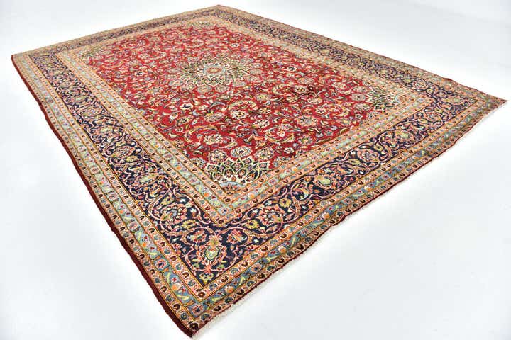 9' 8 x 13' 3 Hand Knotted Kashmar Persian Wool Rug