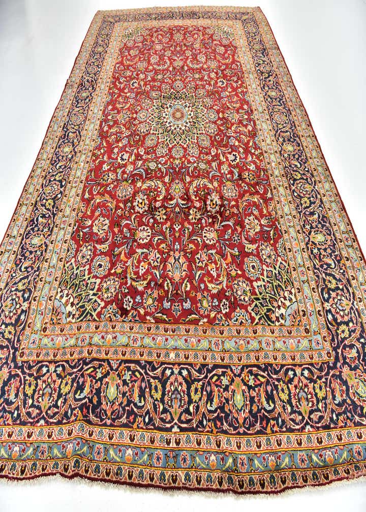 9' 8 x 13' 3 Hand Knotted Kashmar Persian Wool Rug