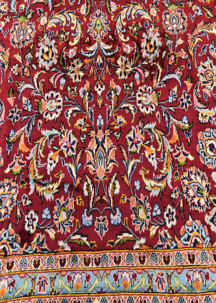 9' 8 x 13' 3 Hand Knotted Kashmar Persian Wool Rug