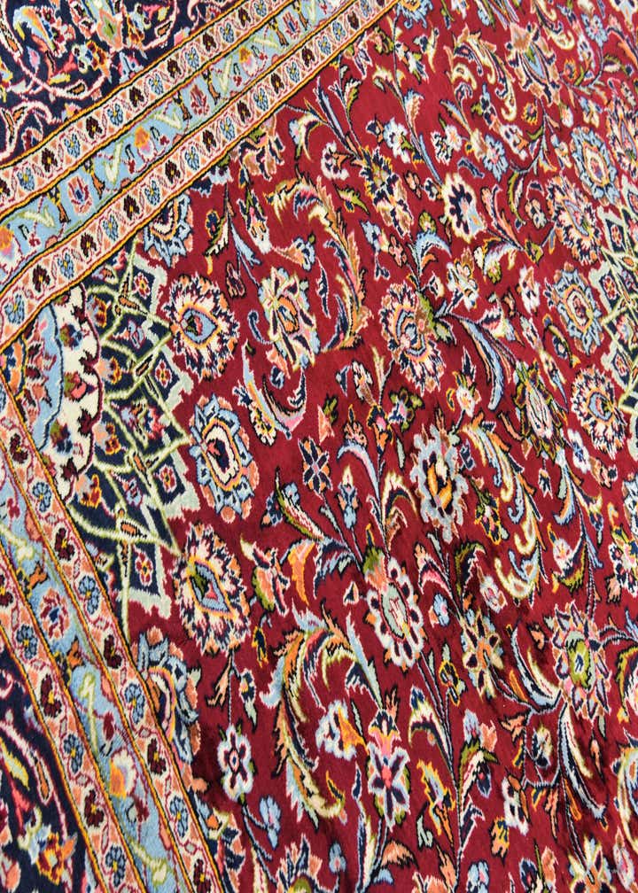 9' 8 x 13' 3 Hand Knotted Kashmar Persian Wool Rug