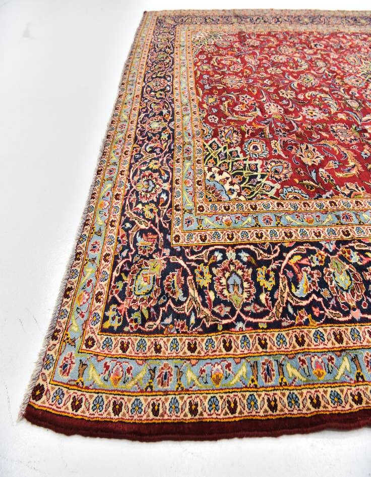 Detail image of 9' 8 x 13' 3 Hand Knotted Kashmar Persian Wool Rug