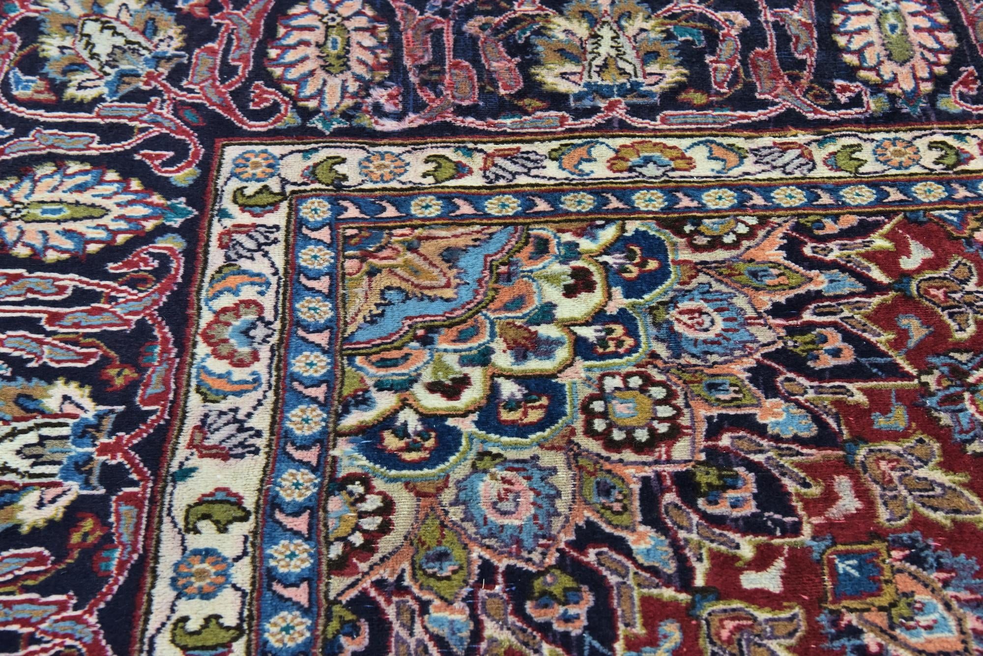 9' 6 x 12' 9 Hand Knotted Kashmar Persian Wool Rug