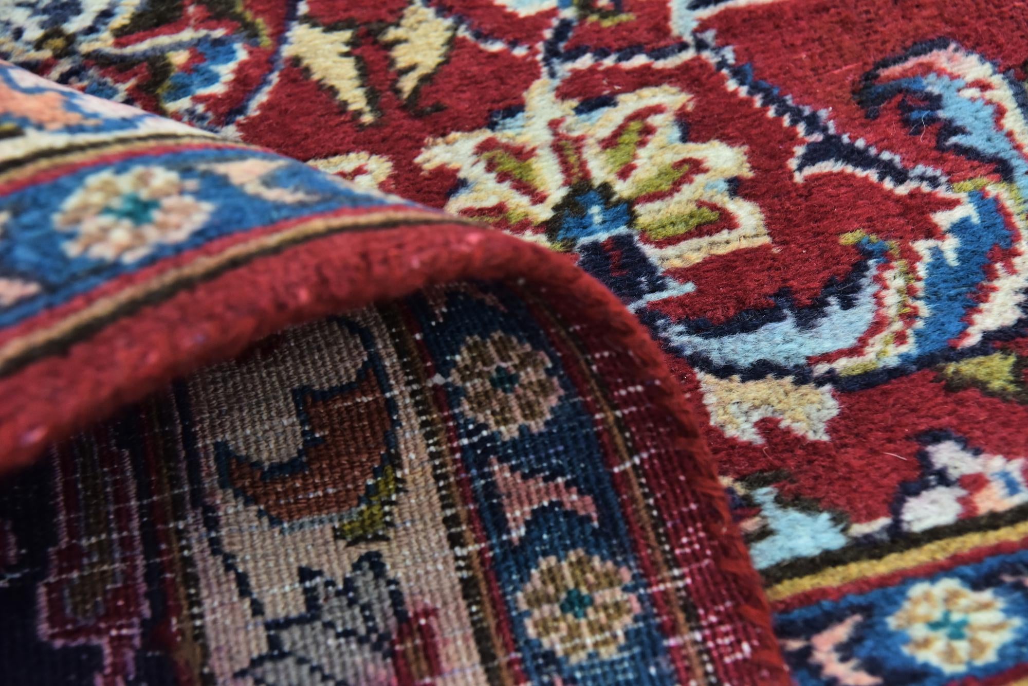 9' 6 x 12' 9 Hand Knotted Kashmar Persian Wool Rug