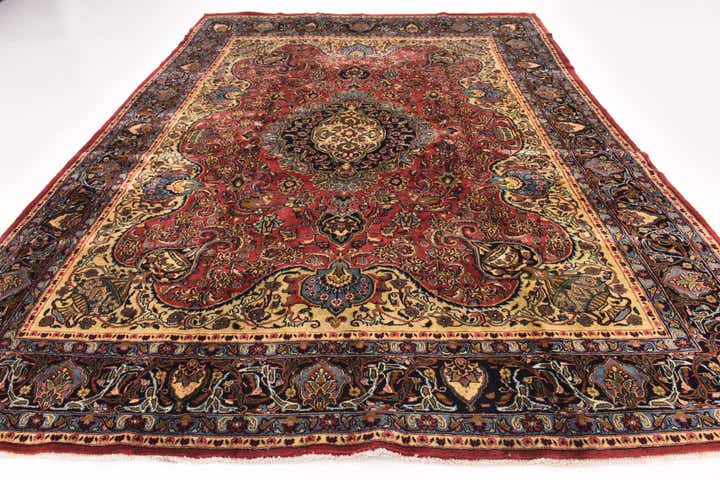 9' 8 x 12' 6 Hand Knotted Kashmar Persian Wool Rug