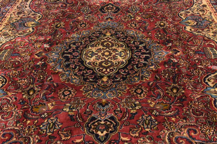 9' 8 x 12' 6 Hand Knotted Kashmar Persian Wool Rug