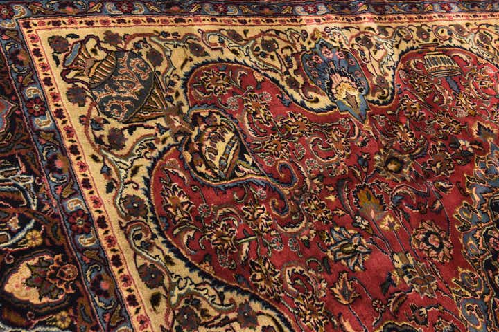9' 8 x 12' 6 Hand Knotted Kashmar Persian Wool Rug