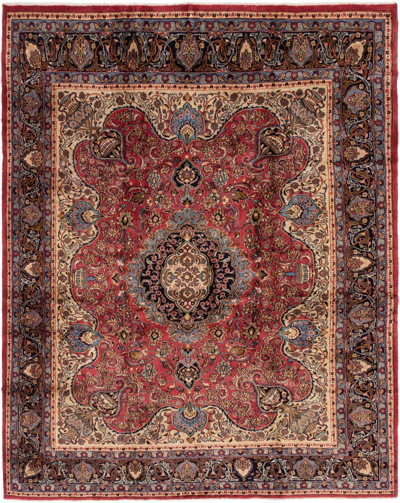 9' 8 x 12' 6 Hand Knotted Kashmar Persian Wool Rug